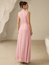 Solid-Color Chiffon Sleeveless Maxi Dress GXRF-QC170