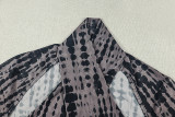 Long Sleeve Halterneck Print Maxi Dress GJYO-JD305665