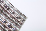 Off Shoulder Stripe Skinny Fifth Pant Suit DLSF-K6S12990A