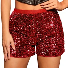 Solid Color Sequin Shorts GXRF-QC0166