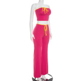 Contrast Color Tube Top Two Piece Pants Set MXBF-Q26ST150