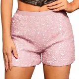 Solid Color Sequin Shorts GXRF-QC0166