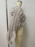Irregular Ruffles Lantern Sleeves Coats LSD-2856