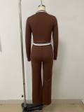 Stripe Patchwork Long Sleeve Pants 2 Piece Set LSD-2919