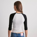 Contrast Color Long Sleeve T Shirt GSBW-Y26TP290