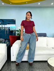 Plus Size Washed Straight Jeans GYLN-1611
