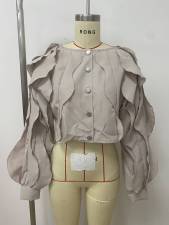Irregular Ruffles Lantern Sleeves Coats LSD-2856