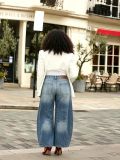 Plus Size Patchwork Wide Leg Jeans GYLN-0704