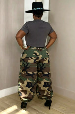 Camouflage Print Lantern Jeans LSD-2960