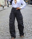 Fashion Multi-pockets Straight Jeans LSD-244777