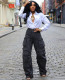 Fashion Multi-pockets Straight Jeans LSD-244777