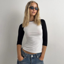 Contrast Color Long Sleeve T Shirt GSBW-Y26TP290
