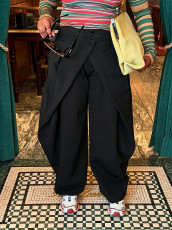 Solid Color Irregular Wide Leg Pants LSD-2907