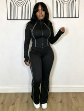 Long Sleeve Zipper Coat Sport Pans Suit LSD-2892