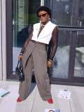 Solid Color Irregular Wide Leg Pants LSD-2907