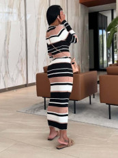 Stripe Knits Long Sleeve Maxi Dress LSD-2850