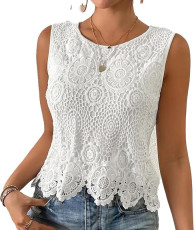 Lace Hollow Out Tank Top GXBQ-AL889321773106