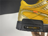 OFF-WHITE x N*ike Air Rubber Dunk “University Gold” CU6015-100