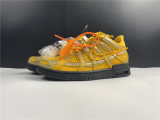 OFF-WHITE x N*ike Air Rubber Dunk “University Gold” CU6015-100