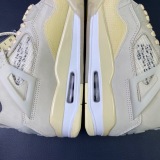 WMNS Air Jordan 4 RETRO x O*ff W*hite Sail  CV9388-100