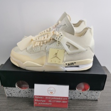 WMNS Air Jordan 4 RETRO x O*ff W*hite Sail  CV9388-100