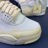 WMNS Air Jordan 4 RETRO x O*ff W*hite Sail  CV9388-100