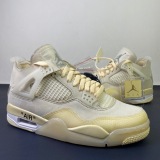 WMNS Air Jordan 4 RETRO x O*ff W*hite Sail  CV9388-100