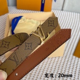 L*ouis V*uitton  Belts Top Quality 20MM
