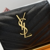 Y*SL Wallets Top Quality  12.5*10*2.5CM