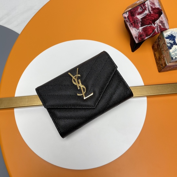 Y*SL Wallets Top Quality  13*9*3CM