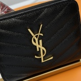 Y*SL Wallets Top Quality  12*10*3CM