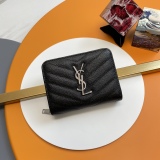 Y*SL Wallets Top Quality  12*10*3CM