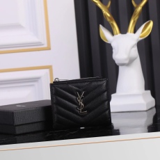 Y*SL Wallets Top Quality  10*8*2CM