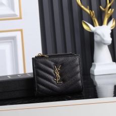 Y*SL Wallets Top Quality  10*8*2CM