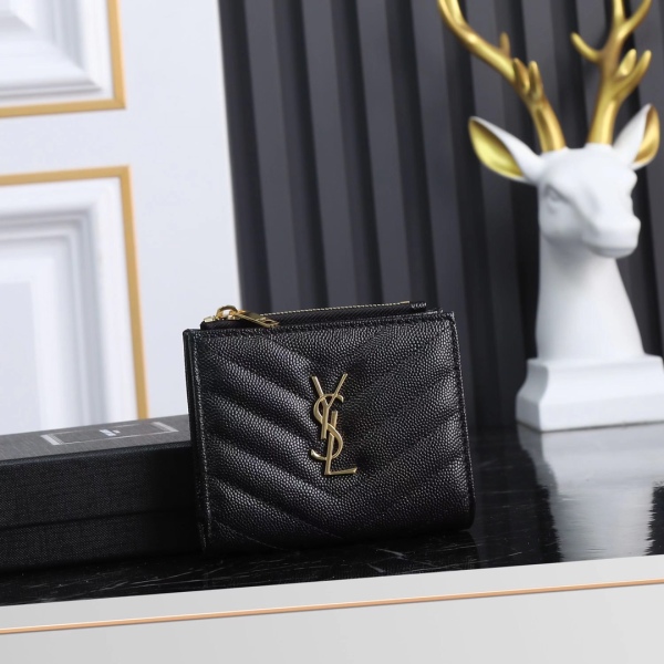 Y*SL Wallets Top Quality  10*8*2CM