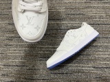 Men Women Louis Vuitton x Air Jordan Top Sneakers