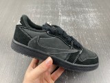 Kids T*ravis S*cott x Air Jordan 1 OG Low PS Black Phantom   DO5442-001