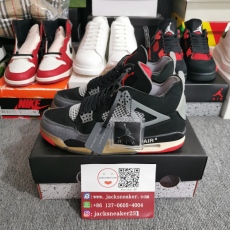 OFF-WHITE x Air Jordan 4 “Bred” CV9388-001