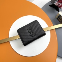 Y*SL Wallets Top Quality  12*10*3CM