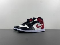 WMNS AIR JORDAN 1 MID 'BLACK TOE'  BQ6472-160