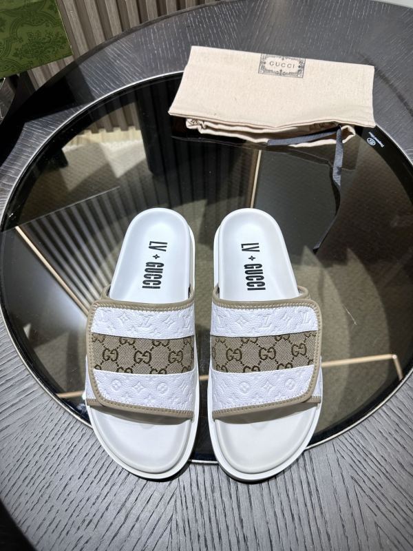 Men G*ucci×L*V Top Sandals