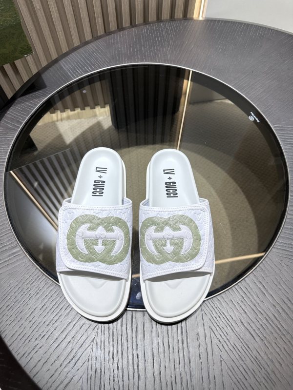 Men G*ucci×L*V Top Sandals