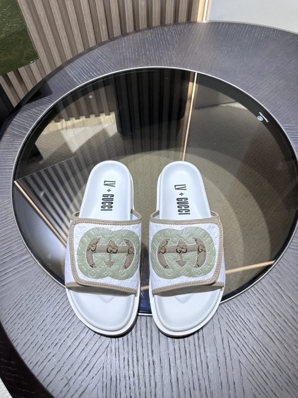 Men G*ucci×L*V Top Sandals