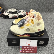 OFF-WHITE x Air Jordan 5 “Sail” DH8565-100