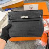Black matt crocodile H*ermes Bag Top Quality 25CM
