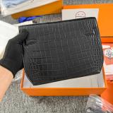 Black matt crocodile H*ermes Bag Top Quality 25CM