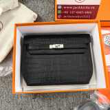 Black matt crocodile H*ermes Bag Top Quality 25CM