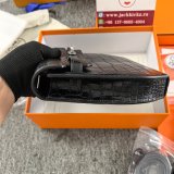 Black matt crocodile H*ermes Bag Top Quality 25CM