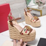 Women V*alentino Top Quality Sandals Heels 15CM