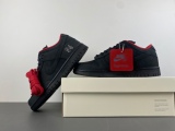 S*upreme x N*ike SB Dunk Low “Black/Red”